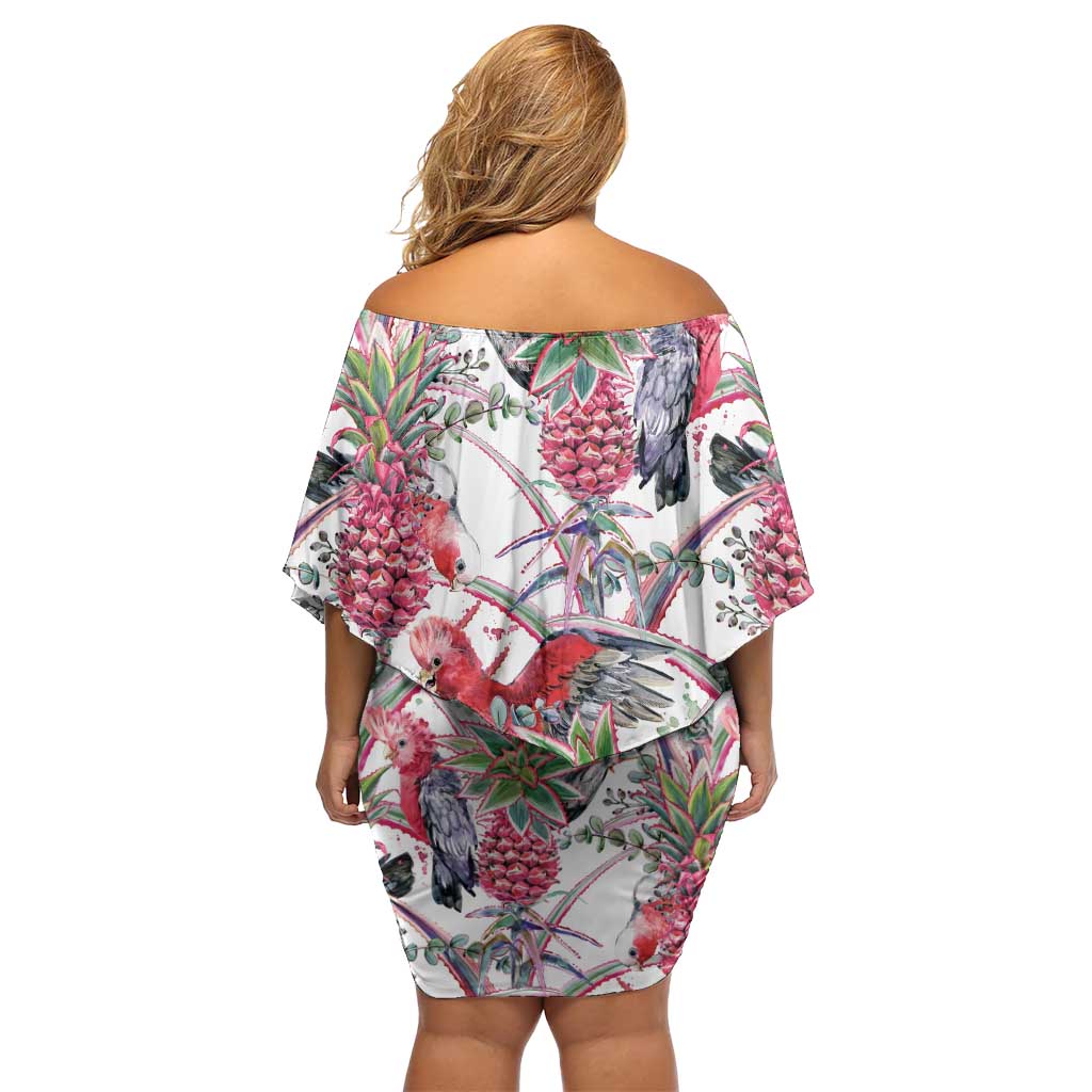 Australia Pink Galah Family Matching Off Shoulder Short Dress and Hawaiian Shirt Rose-breasted Cockatoo Pineapple Seamless Vibes - Aussie Hoodie
