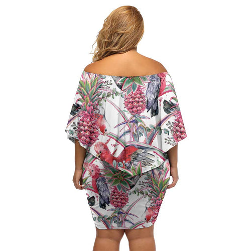 Australia Pink Galah Family Matching Off Shoulder Short Dress and Hawaiian Shirt Rose-breasted Cockatoo Pineapple Seamless Vibes - Aussie Hoodie