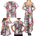 Australia Pink Galah Family Matching Summer Maxi Dress and Hawaiian Shirt Rose-breasted Cockatoo Pineapple Seamless Vibes - Aussie Hoodie
