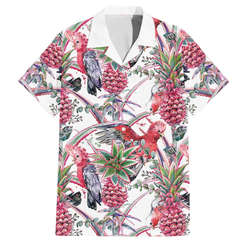 Australia Pink Galah Family Matching Summer Maxi Dress and Hawaiian Shirt Rose-breasted Cockatoo Pineapple Seamless Vibes - Aussie Hoodie