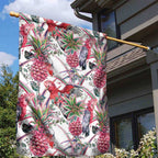 Australia Pink Galah Garden Flag Rose-breasted Cockatoo Pineapple Seamless Vibes - Aussie Hoodie