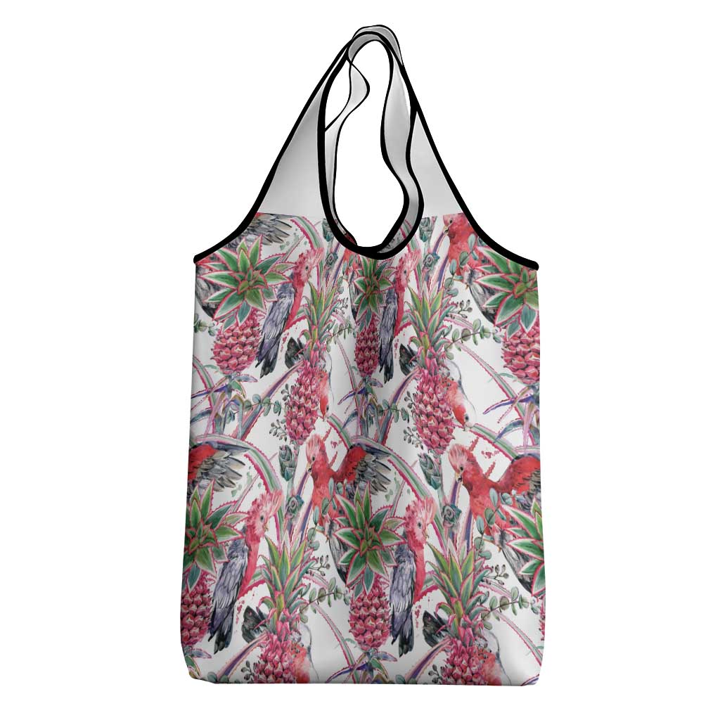 Australia Pink Galah Grocery Bag Rose-breasted Cockatoo Pineapple Seamless Vibes - Aussie Hoodie