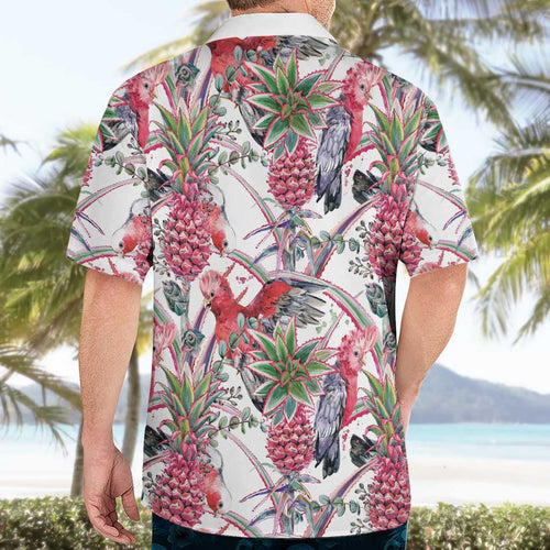 Australia Pink Galah Hawaiian Shirt Rose-breasted Cockatoo Pineapple Seamless Vibes - Aussie Hoodie
