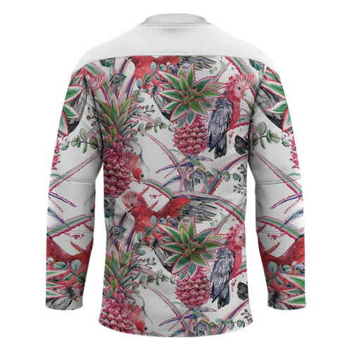 Australia Pink Galah Hockey Jersey Rose-breasted Cockatoo Pineapple Seamless Vibes - Aussie Hoodie