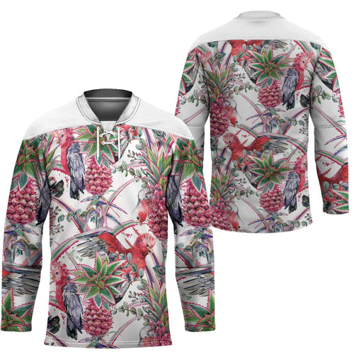 Australia Pink Galah Hockey Jersey Rose-breasted Cockatoo Pineapple Seamless Vibes - Aussie Hoodie