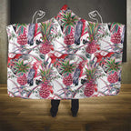 Australia Pink Galah Hooded Blanket Rose-breasted Cockatoo Pineapple Seamless Vibes - Aussie Hoodie