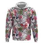 Australia Pink Galah Hoodie Rose-breasted Cockatoo Pineapple Seamless Vibes - Aussie Hoodie