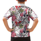 Australia Pink Galah Kid Hawaiian Shirt Rose-breasted Cockatoo Pineapple Seamless Vibes - Aussie Hoodie