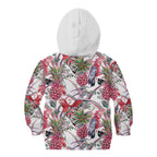 Australia Pink Galah Kid Hoodie Rose-breasted Cockatoo Pineapple Seamless Vibes - Aussie Hoodie