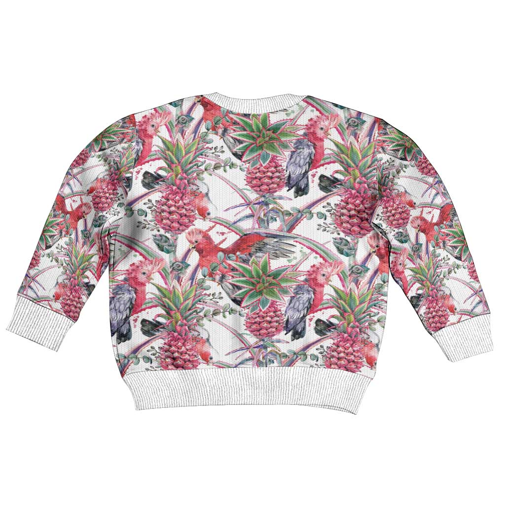 Australia Pink Galah Kid Ugly Christmas Sweater Rose-breasted Cockatoo Pineapple Seamless Vibes - Aussie Hoodie