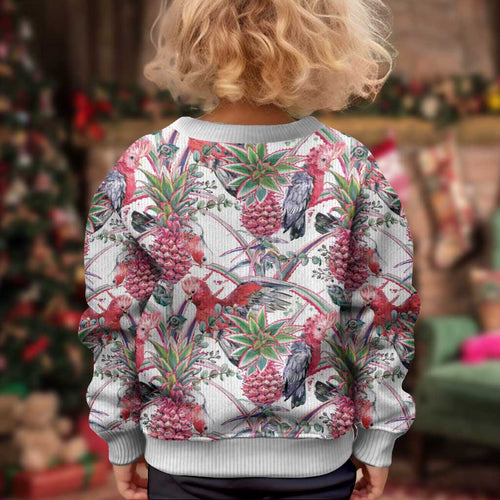 Australia Pink Galah Kid Ugly Christmas Sweater Rose-breasted Cockatoo Pineapple Seamless Vibes - Aussie Hoodie