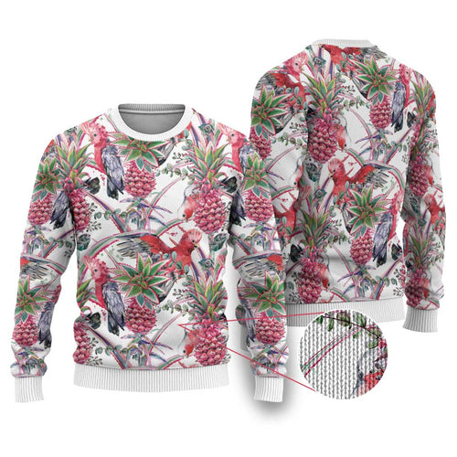 Australia Pink Galah Ugly Christmas Sweater Rose-breasted Cockatoo Pineapple Seamless Vibes - Aussie Hoodie