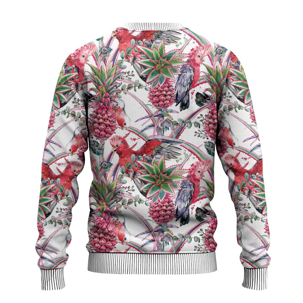 Australia Pink Galah Ugly Christmas Sweater Rose-breasted Cockatoo Pineapple Seamless Vibes - Aussie Hoodie