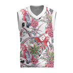 Australia Pink Galah Christmas Knitted V-Neck Vest Rose-breasted Cockatoo Pineapple Seamless Vibes - Aussie Hoodie