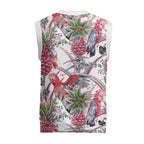 Australia Pink Galah Christmas Knitted V-Neck Vest Rose-breasted Cockatoo Pineapple Seamless Vibes - Aussie Hoodie