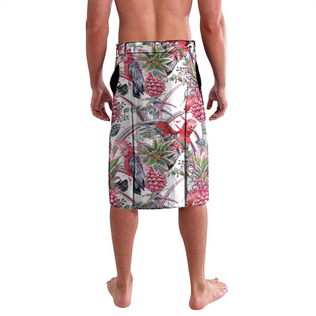 Australia Pink Galah Lavalava Rose-breasted Cockatoo Pineapple Seamless Vibes - Aussie Hoodie