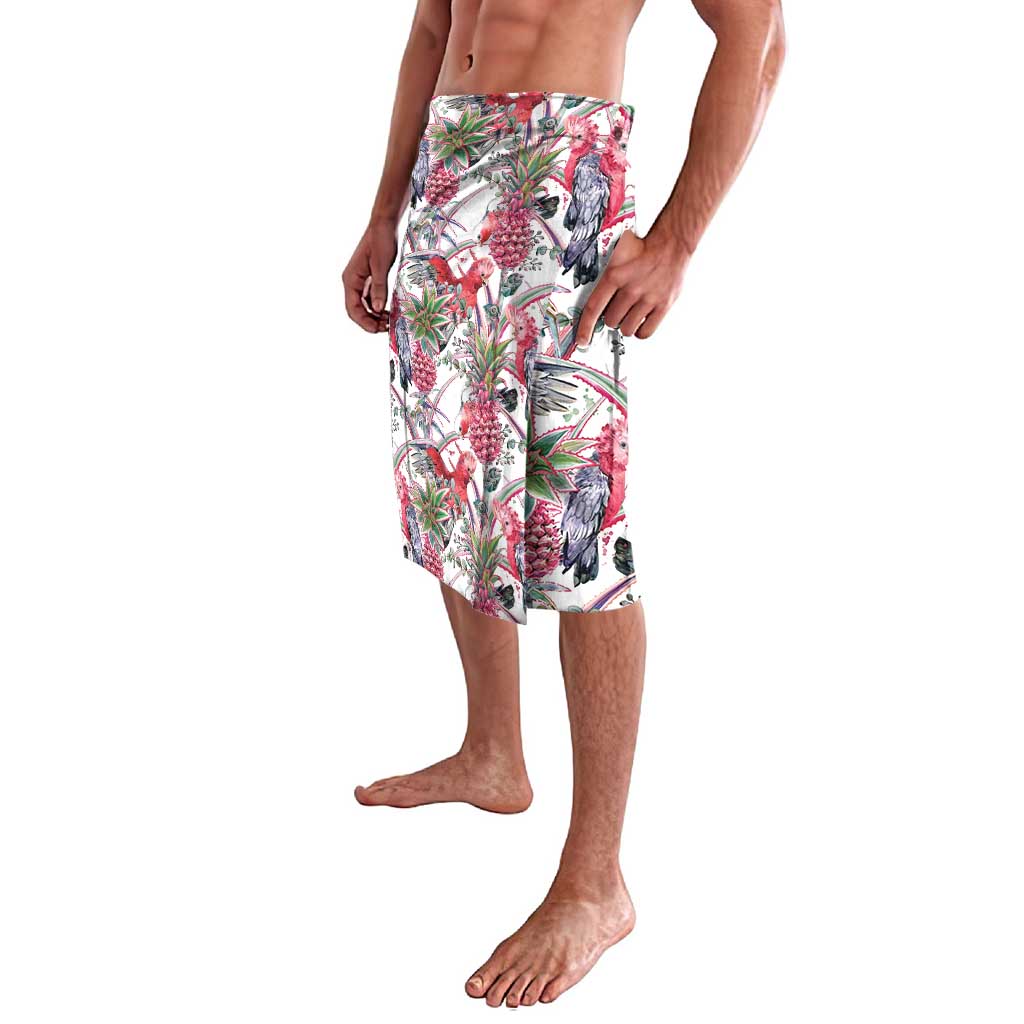 Australia Pink Galah Lavalava Rose-breasted Cockatoo Pineapple Seamless Vibes - Aussie Hoodie