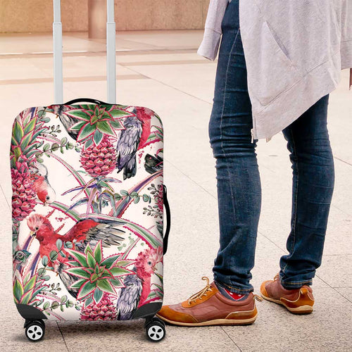 Australia Pink Galah Luggage Cover Rose-breasted Cockatoo Pineapple Seamless Vibes - Aussie Hoodie