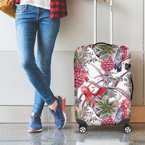 Australia Pink Galah Luggage Cover Rose-breasted Cockatoo Pineapple Seamless Vibes - Aussie Hoodie