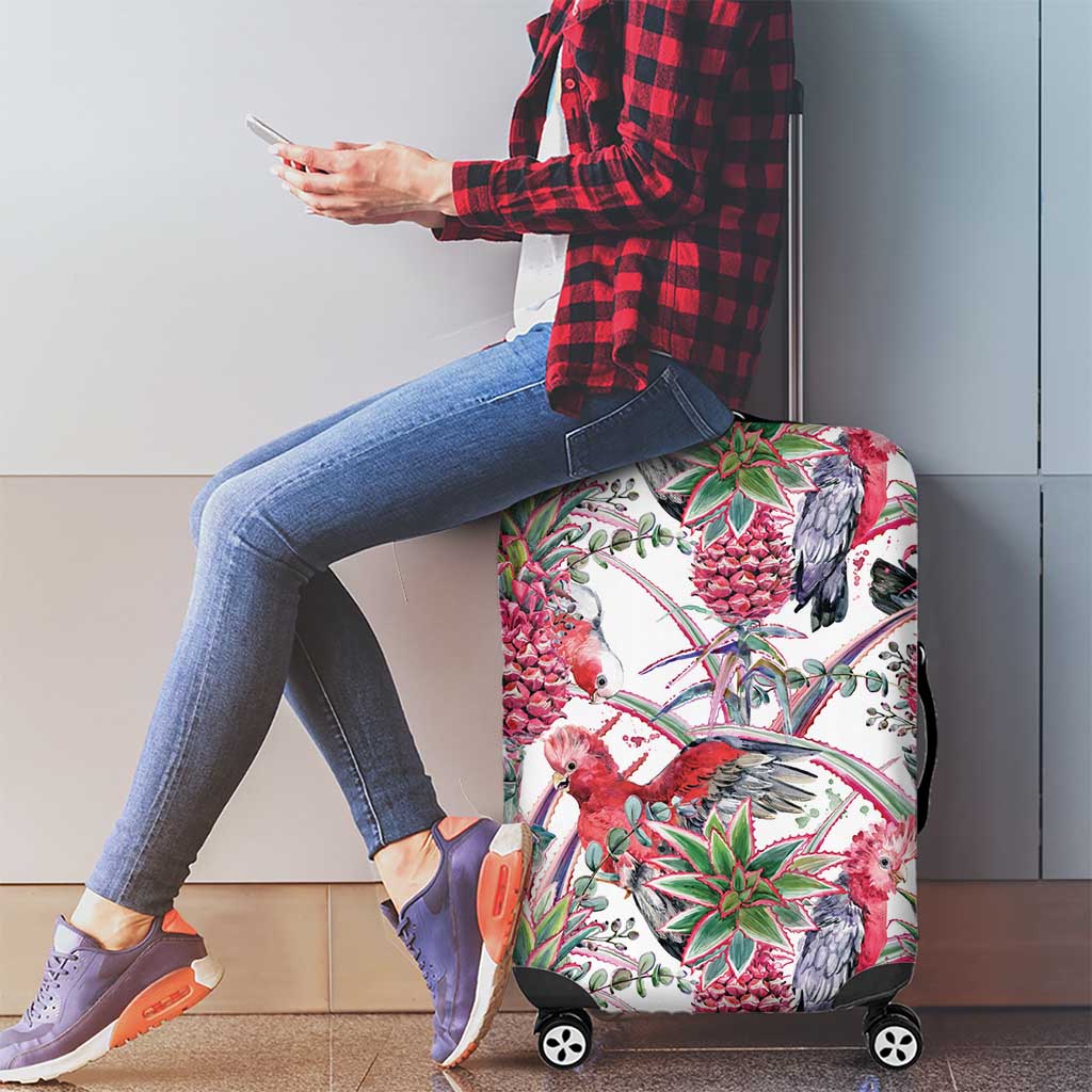 Australia Pink Galah Luggage Cover Rose-breasted Cockatoo Pineapple Seamless Vibes - Aussie Hoodie