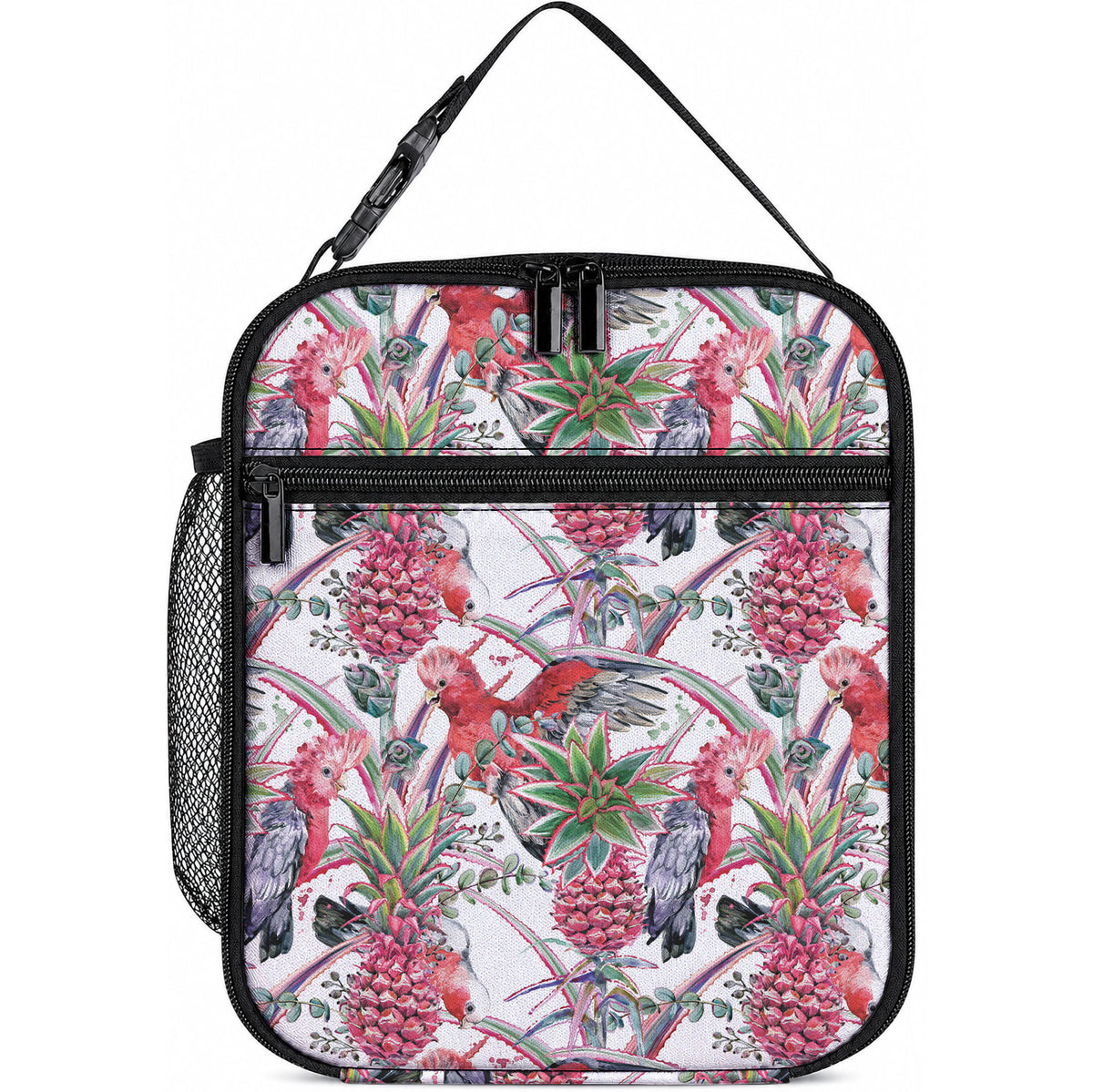 Australia Pink Galah Lunch Bag Rose-breasted Cockatoo Pineapple Seamless Vibes