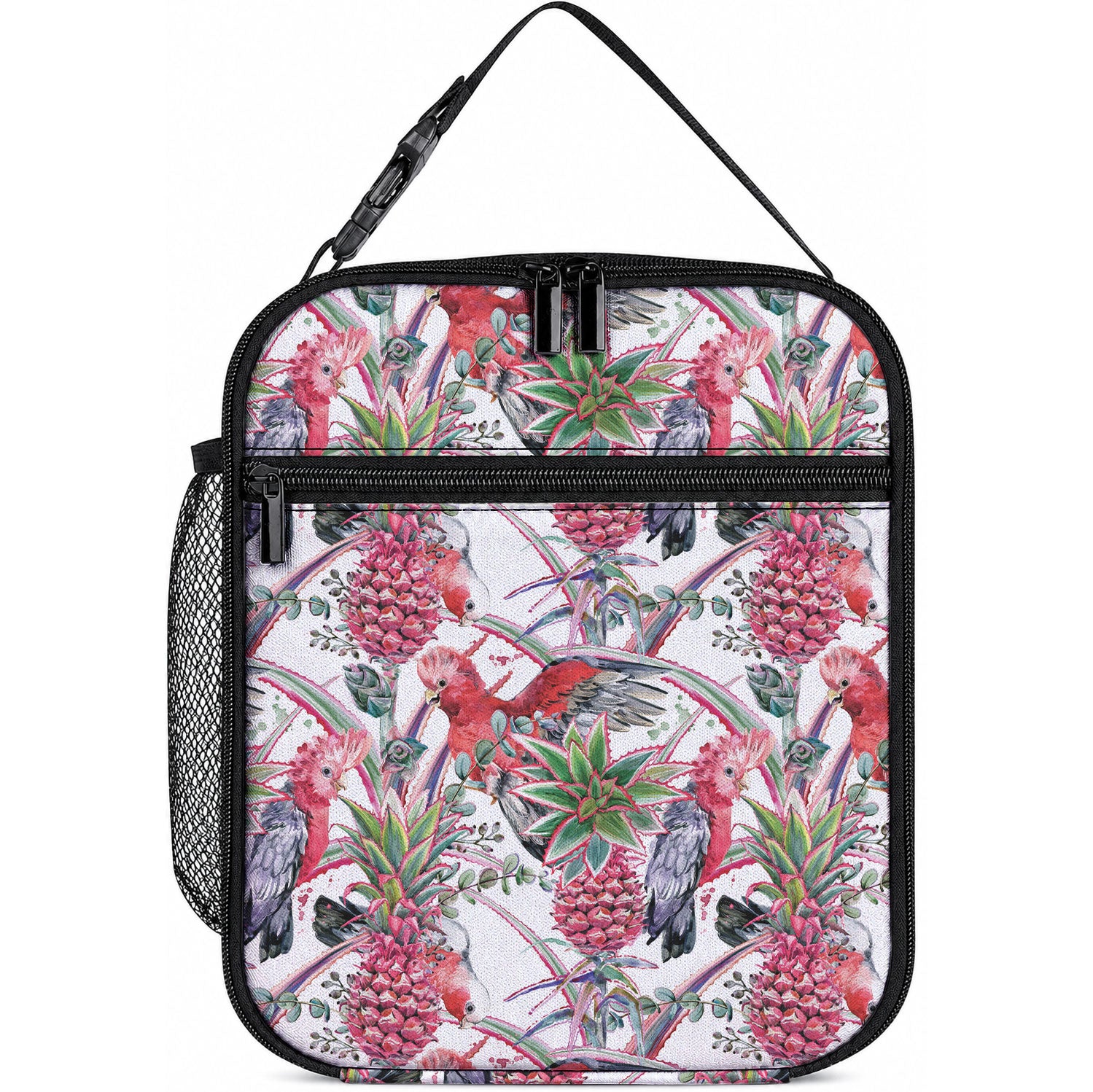 Australia Pink Galah Lunch Bag Rose-breasted Cockatoo Pineapple Seamless Vibes