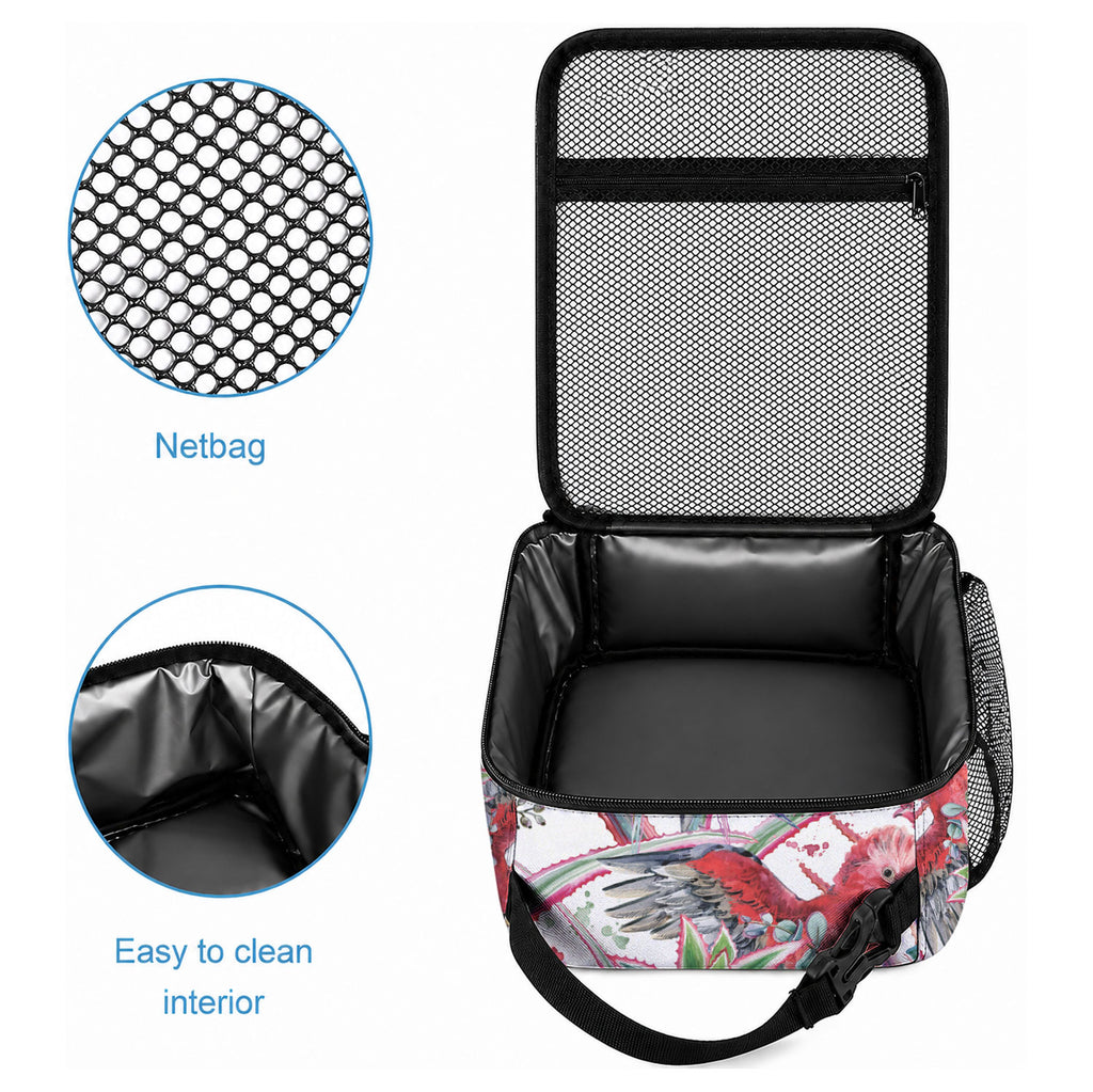 Australia Pink Galah Lunch Bag Rose-breasted Cockatoo Pineapple Seamless Vibes