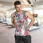 Australia Pink Galah Men Tank Top Rose-breasted Cockatoo Pineapple Seamless Vibes - Aussie Hoodie