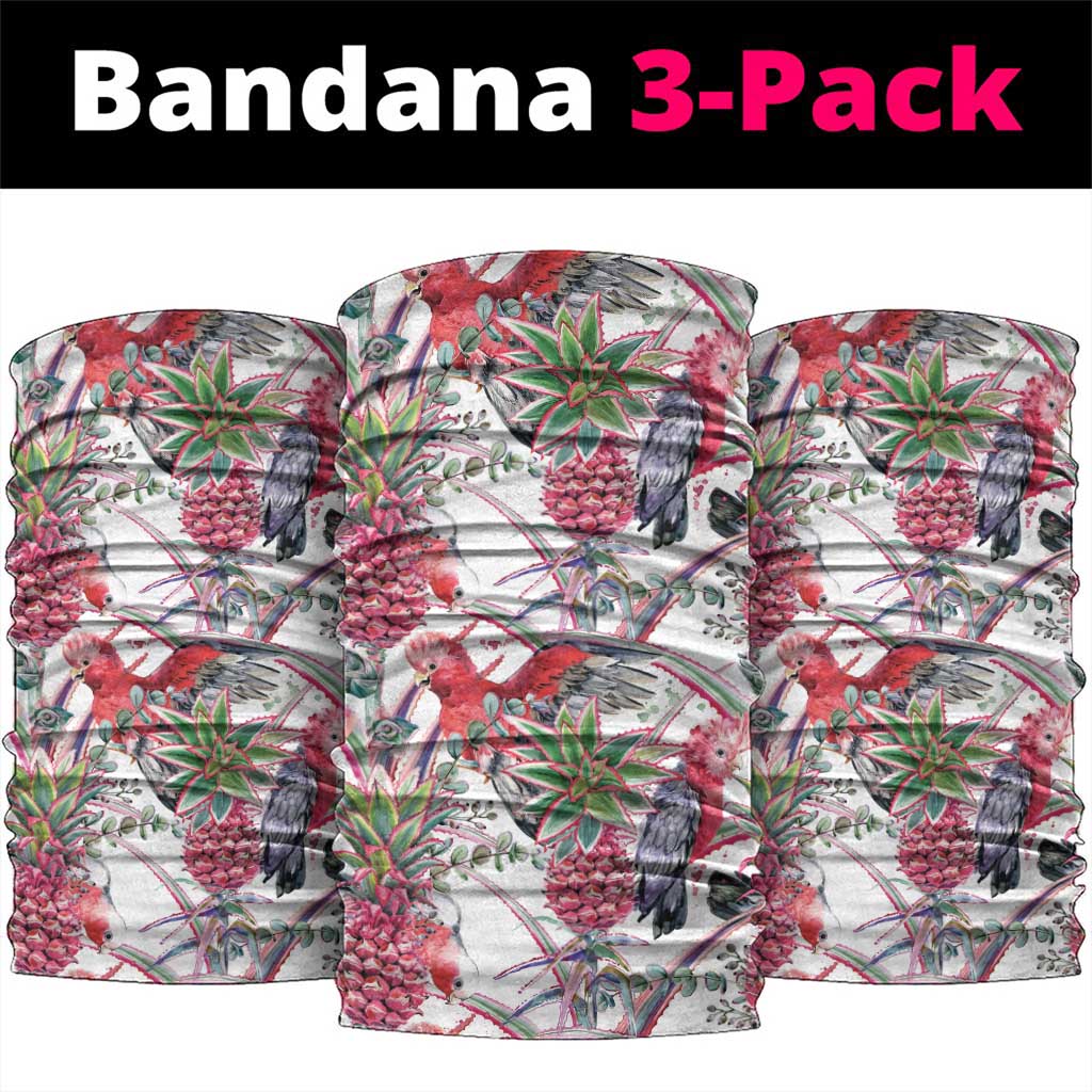 Australia Pink Galah Neck Gaiter Rose-breasted Cockatoo Pineapple Seamless Vibes - Aussie Hoodie