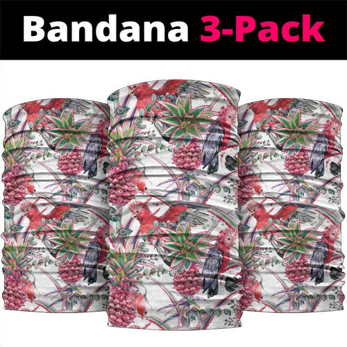 Australia Pink Galah Neck Gaiter Rose-breasted Cockatoo Pineapple Seamless Vibes - Aussie Hoodie