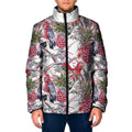 Australia Pink Galah Padded Jacket Rose-breasted Cockatoo Pineapple Seamless Vibes - Aussie Hoodie