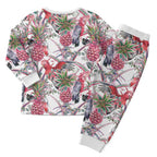 Australia Pink Galah Christmas Pajama Set Rose-breasted Cockatoo Pineapple Seamless Vibes - Aussie Hoodie