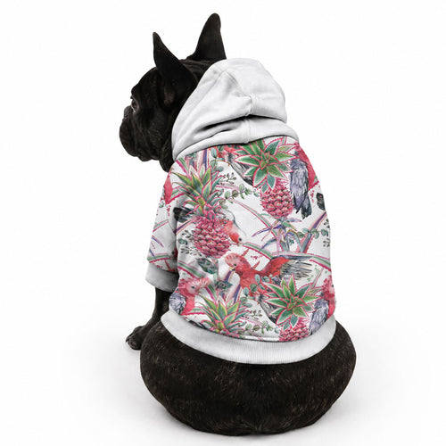 Australia Pink Galah Pet Hoodie Rose-breasted Cockatoo Pineapple Seamless Vibes