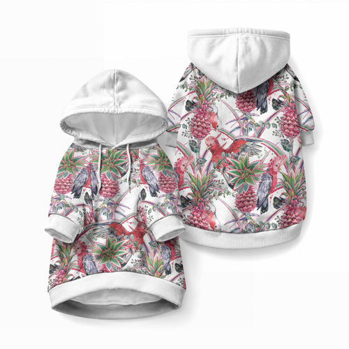 Australia Pink Galah Pet Hoodie Rose-breasted Cockatoo Pineapple Seamless Vibes