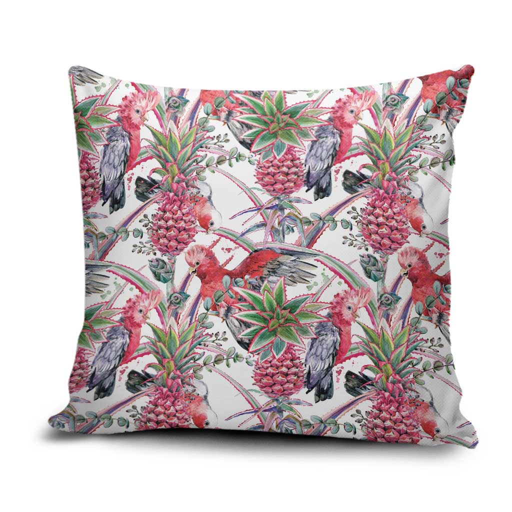 Australia Pink Galah Pillow Cover Rose-breasted Cockatoo Pineapple Seamless Vibes - Aussie Hoodie