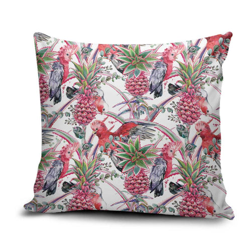 Australia Pink Galah Pillow Cover Rose-breasted Cockatoo Pineapple Seamless Vibes - Aussie Hoodie