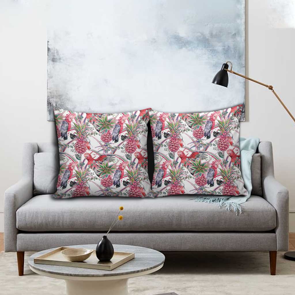 Australia Pink Galah Pillow Cover Rose-breasted Cockatoo Pineapple Seamless Vibes - Aussie Hoodie