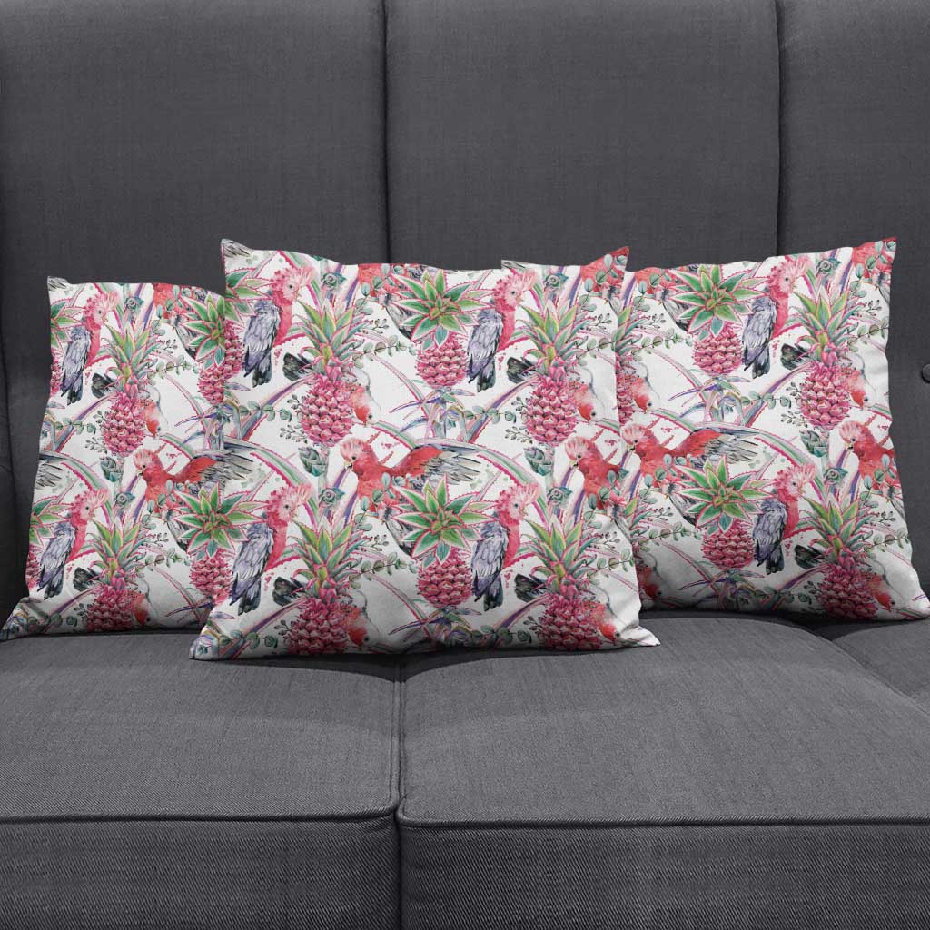 Australia Pink Galah Pillow Cover Rose-breasted Cockatoo Pineapple Seamless Vibes - Aussie Hoodie