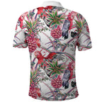 Australia Pink Galah Polo Shirt Rose-breasted Cockatoo Pineapple Seamless Vibes - Aussie Hoodie