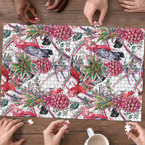 Australia Pink Galah Puzzle Rose-breasted Cockatoo Pineapple Seamless Vibes - Aussie Hoodie
