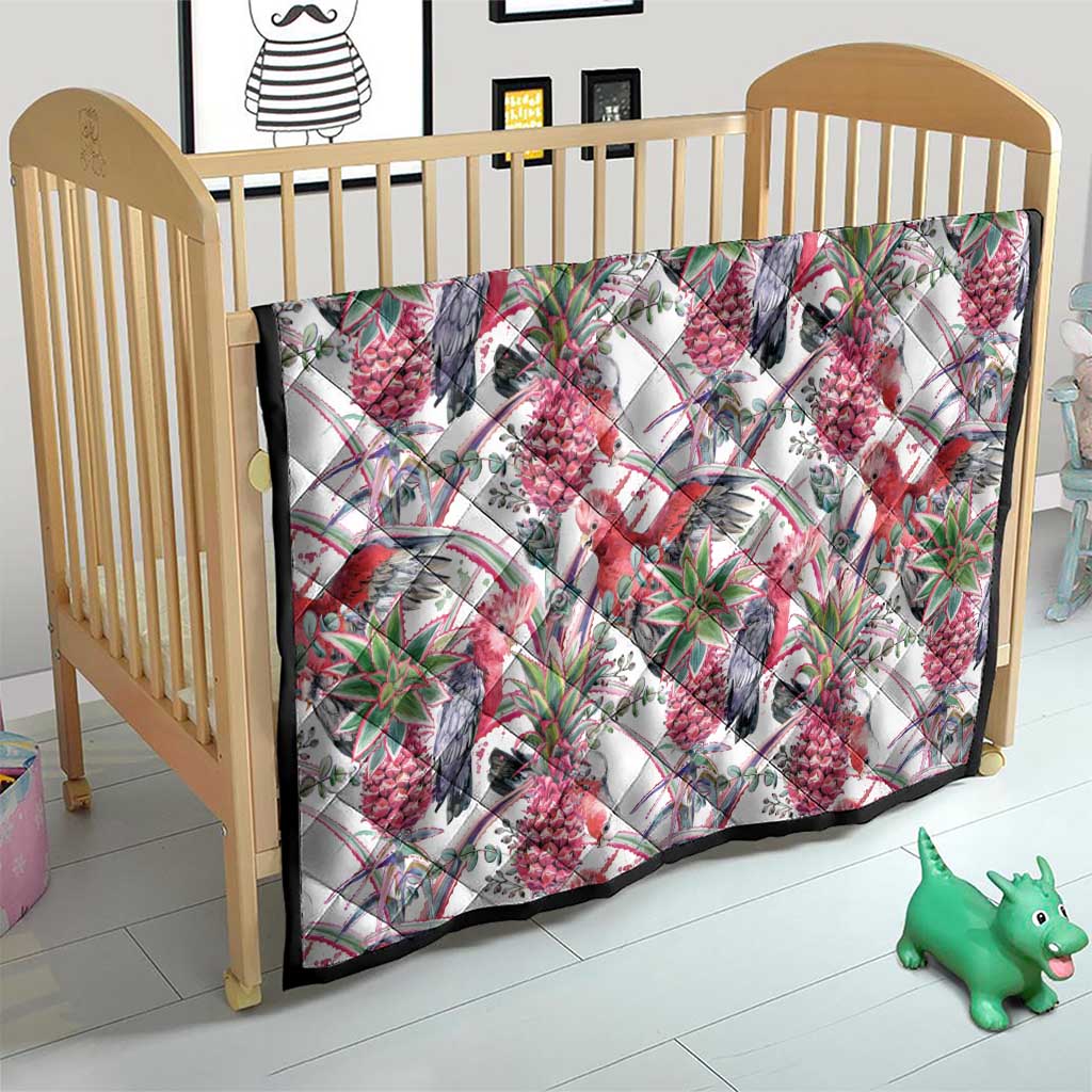 Australia Pink Galah Quilt Rose-breasted Cockatoo Pineapple Seamless Vibes - Aussie Hoodie