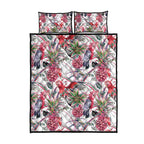 Australia Pink Galah Quilt Bed Set Rose-breasted Cockatoo Pineapple Seamless Vibes - Aussie Hoodie