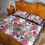 Australia Pink Galah Quilt Bed Set Rose-breasted Cockatoo Pineapple Seamless Vibes - Aussie Hoodie
