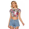 Australia Pink Galah Raglan Cropped T Shirt Rose-breasted Cockatoo Pineapple Seamless Vibes - Aussie Hoodie
