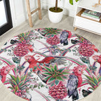 Australia Pink Galah Round Carpet Rose-breasted Cockatoo Pineapple Seamless Vibes - Aussie Hoodie