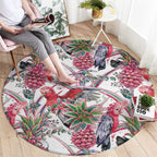 Australia Pink Galah Round Carpet Rose-breasted Cockatoo Pineapple Seamless Vibes - Aussie Hoodie