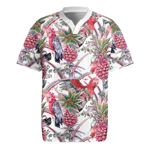 Australia Pink Galah Rugby Jersey Rose-breasted Cockatoo Pineapple Seamless Vibes - Aussie Hoodie