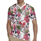 Australia Pink Galah Rugby Jersey Rose-breasted Cockatoo Pineapple Seamless Vibes - Aussie Hoodie
