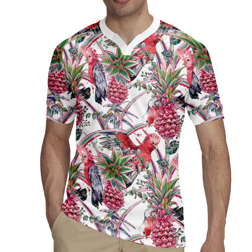 Australia Pink Galah Rugby Jersey Rose-breasted Cockatoo Pineapple Seamless Vibes - Aussie Hoodie