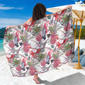 Australia Pink Galah Sarong Rose-breasted Cockatoo Pineapple Seamless Vibes - Aussie Hoodie